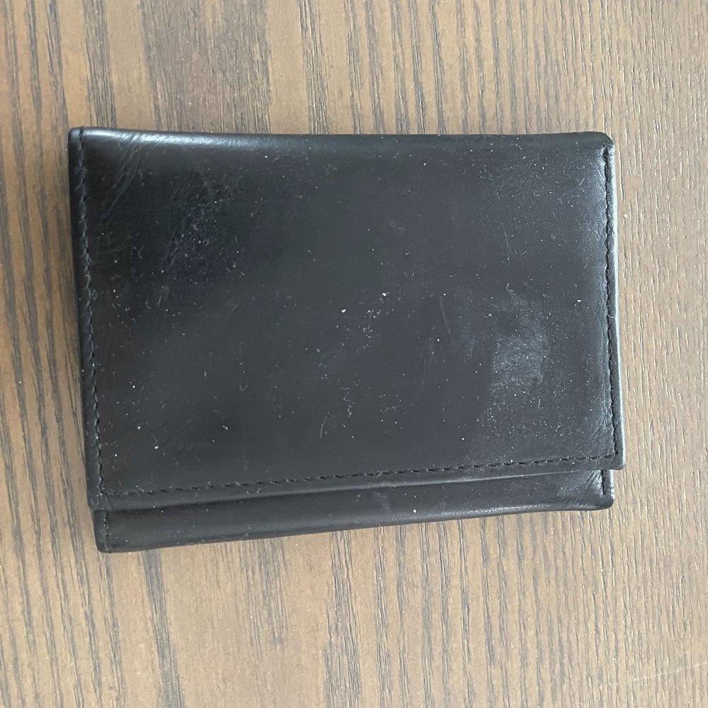 Wallet Stafford Black Leather Slim